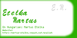 etelka martus business card